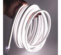 XUNATA Lumière au néon LED, 12V 2835 120leds / m imperméable à l'eau flexible LED Light Strip au néon avec, pour Chambre, Noël, Fête, etc (Blanc,4M