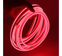 XUNATA Lumière au néon LED, 12V 2835 120leds / m imperméable à l'eau flexible LED Light Strip au néon avec, pour Chambre, Noël, Fête, etc (Rouge,0.5M