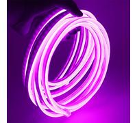 XUNATA Lumière au néon LED, 12V 2835 120leds / m imperméable à l'eau flexible LED Light Strip au néon avec, pour Chambre, Noël, Fête, etc (Violet, 5M)