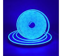 XUNATA Lumière au néon LED USB avec Interrupteur, 12V 2835 120leds / m imperméable à l'eau flexible LED Light Strip au néon avec, pour Chambre, Noël, Fête, DIY Décorer (Bleu, 2M)