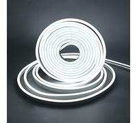XUNATA Lumière au néon LED USB avec Interrupteur, 12V 2835 120leds / m imperméable à l'eau flexible LED Light Strip au néon avec, pour Chambre, Noël, Fête, DIY Décorer (Blanc, 4M)
