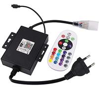 XUNATA RGB Contrôleur de bande WIFI LED, 220V-240V 1500W 24 bouton télécommande à distance (Pas: 9-10MM (PCB 8 MM))