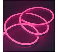 XUNATA Rose Lumière au néon LED, 220V 2835 120leds / m imperméable à l'eau flexible LED Light Strip au néon avec, pour Chambre, Noël, Fête, etc (Rose, 20M)