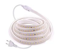 XUNATA Ruban à LED, AC 220V-240V 2835 120leds/m IP65 étanche, Flexible Lumineuse de tube LED Light Strip pour Escalier, Chambre, Cuisine (Blanc chaud (60Led/m),1M)