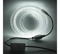 XUNATA Ruban à LED avec Interrupteur 220V 2835 SMD 120leds/m IP65 étanche, High Bright Flexible Bande Très Lumineux Ruban à LED (Blanc, 1M)