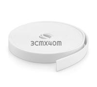 Xuniea Auto Adhésif pour Enduit de Ragréage Bande de Joint de Dilatation pour Isolation Périphérique pour Chape autocollante Cloison Chauffage par le Sol(3 cm x 40 m,Blanc)