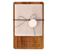 Xuniea Cadeau Crémaillère Maison 23 x 15 cm Planche de Petit-Déjeuner en Bois Torchon Cuisine Coton Cadeau de Pendaison de Cérémonie pour Emmenagement Nouvelle Maison Appartement