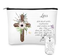 Xuniea Cadeaux Chrétiens Trousse à Maquillage Motivationnelle Porte-Clés Spirituels Cadeaux Encourageants pour Femmes Hommes Cadeaux d'Encouragement Bibliques pour Confirmation Confirmation Communion