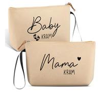 Xuniea Cadeaux pour Futures Mamans Femmes Enceintes Trousse à Maquillage en Feutre Cadeaux de Naissance Sac en Feutre pour Maman Cadeau de Grossesse pour Nouvelle Maman (Beige)