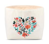 Xuniea Corbeille à Pain avec Broderie de Fleurs Décoration de Table Charmante Prairie Printanière Cadeau pour Déménager Cadeau de Pendaison de Crémaillère Sac à Pain Corbeille à Pain en Tissu