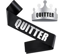 Xuniea Lot de 2 cadeaux de départ à la retraite avec écharpe et chapeau couronne, cadeau de départ à la retraite pour collègues, femmes, hommes, décorations de fête d'adieu, de sortie (Quitter)