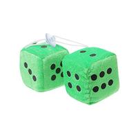 Xuniu 1 Paire de dés Pelucheux avec Points de Suspension pour rétroviseur intérieur de Voiture