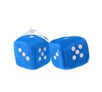 Xuniu 1 Paire Fuzzy Dice avec Points Arrière Rétroviseur Cintre pour La Voiture Intérieur Ornement Décoration