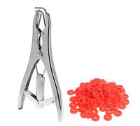 Xuniu 1 Set Pinces De Castration des Animaux avec Un Anneau en Caoutchouc De Coupe De La Queue De Serrage Pince Sanglante