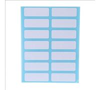 Xuniu 12 Feuilles Auto-adhésif Sticker Blanc Collant étiquette en Blanc Note Tag Artisanat