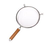 Xuniu Acier Inoxydable Double Mesh Passoire Passoire Tamis Tamis Manche en Bois 34x20cm