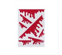 Xuniu Autocollant en Vinyle de Voiture 7 pièces, saignement drôle Sang Rouge Goutte à Goutte Zombie Undead Reflective