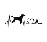 Xuniu Autocollants, Labrador Retriever Heartbeat Love Decal Car Styling Décoration Accessoires