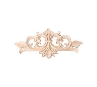 Xuniu Bois Sculpté Coin Onlay Applique Cadre Décoration Meubles Non Peint Accueil 22x10x0.8cm