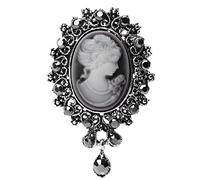 Xuniu Broche De Mode, Vintage Camée Style Victorien Pendentif Broche Broche pour La Fête De Mariage Femmes Argent