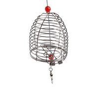 Xuniu Cage de l'aquarium de l'acier Inoxydable, Alimentation des épinards secs de l'alimentation de Petite crevette de l'aquarium (L×Dia) 5×4cm Argent