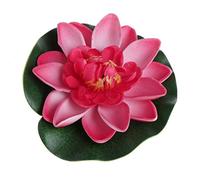 Xuniu Fleurs artificielles flottantes, lotus, nénuphars, parfaites pour décorer un jardin, un aquarium, un bassin, EVA, Peach Red, 10 cm