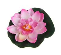 Xuniu Fleurs artificielles flottantes, lotus, nénuphars, parfaites pour décorer un jardin, un aquarium, un bassin, EVA, rose, 10 cm