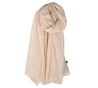 Xuniu Foulards Longs, Femmes de Couleur Unie Longue écharpe Wrap Coton Vintage Lin Grand châle Hijab élégant Beige