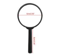 Xuniu Loupe en verre, loupe à main grossissement 5x pour cartes, bijoux, réparation, lecture 60 mm