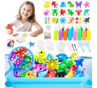 XUNIVERS Gels Magiques 3D CréAtifs,Jouet en Gels Magiques 3D d'eau avec 18 Moule,15 Bouteilles de Gel Coloré,Kit de Elfes Eau,DIY Gel Magique Activites Manuelles pour Enfants Garçons et Filles Cadeau