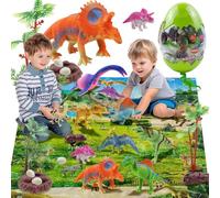 XUNIVERS Jouet Dinosaure avec Tapis de Jeu,Dinosaure Jurassic Joue,Figurine Dinosaure Dinosaure Jouet Enfant 3-6 Ans,Jouets éducatifs Cadeau,Un Ensemble de Jeux pour garçons et Filles