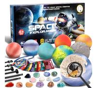 XUNIVERS La Lune Kit de Fouille pour Enfants,Jouets de Fouille ArchéOlogique avec Pierre Precieuse et MinéRaux,Découverte Roches et MinéRaux,Fouille de Pierres Précieuses,Kit Scientifique pour Les