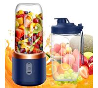 XUNIVERS Mixeur Portable Électrique de 400 ml,mélangeur pour smoothies,mini mélangeur portable,Brosses et 6 Lames, Mixeur Portable, Mini Blender Smoothie pour la Préparation de Milk-Shakes
