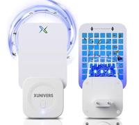 XUNIVERS Piège à Mouche, Piege Moustique, Attrape Mouche, Piege Moustique Interieur, Maison Plus Sûre,Piège à Mouches d'intérieur, Lumière Anti-Insectes à Brancher (1 Appareils + 10 Cartes de Colle)