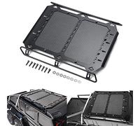 XUNJIAJIE Barres de toit en métal avec panneau en fibre de carbone 183 x 166 mm Pièces de mise à niveau pour TRX6 G63 TRX4 G500 1/10 RC Véhicule Scale Accessoires