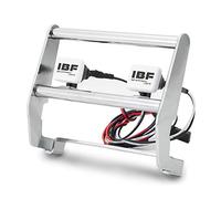 XUNJIAJIE Pare-chocs avant en acier avec lumières LED pour TRX4 Bronco 1/10th Crawler Auto