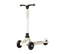 XUNJIE for Kids Scooter, Ages 3-12 Years Old Boys Girls, with Flashing LED Lights, 3 Levels Height Adjustable Scooter, Foldable (Black,C)