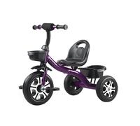 XUNJIE for Kids Tricycle, for 10 Month to 6 Year Old, 3 Wheel Pram, Reclining Backrest, Lightweight, Stylish & Practical (Luxury Purple)