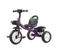 XUNJIE for Kids Tricycle, for 10 Month to 6 Year Old, 3 Wheel Pram, Reclining Backrest, Lightweight, Stylish & Practical (Classic Purple)