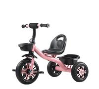 XUNJIE for Kids Tricycle, for 10 Month to 6 Year Old, 3 Wheel Pram, Reclining Backrest, Lightweight, Stylish & Practical (Luxury Pink)
