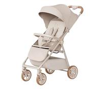 XUNJIE Pour Poussette, Pour Les Bébés De La Naissance À 3 Ans, Ne Pèse Que 5,3 Kg, Pliage Facile Et Compact, Grand Panier De Courses, Ultra-fin Comme Une Carte (Beige,Standard version)
