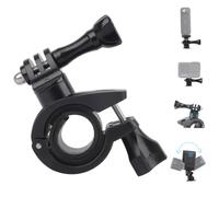 XUNNIU Action Cam Moto Support Adaptateurs pour connecteur 1/4" avec 360° Rotation Support Action cam Compatible avec Insta360 X5/X4/ X3/ Ace Pro, GoPro Hero 13/12/11/10/9, SJCAM, Black