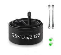 XUNNIU Chambre à air de 26 pouces 66 cm x 1,75/2,125 avec valve Schrader (47/57-559) compatible avec 26 x 1,75/1,85/1,90/1,95/2,0/2,10/2,125 pour vélo de route, VTT, vélo hybride, vélo de ville