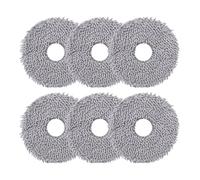 XUNNIU Lot de 6 Serpillières Tampon, Chiffons Lingettes pour Roborock Q Revo/Qrevo S/Qrevo Pro/Qrevo Master/Qrevo Edge/Qrevo Curv/Qrevo Slim/Saros 10R/Z70/QV 35A 35S/ QR 598 798/S5V Robot Aspirateurs