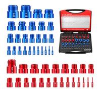 XUNTOP Lot de 50 jauges de filetage de boulon - 27 jauges de filetage impériales - 23 pièces métriques - Pour ateliers et réparations automobiles