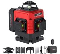 XUNTOP Niveau Laser Vert 16 Lignes Auto-nivelant - Rechargeable USB Type-C, Télécommande 5m, Précision ±1mm/5m - Avec Support Magnétique, Accessoires Complets, IP54 pour Chantier Bricolage Carrelage