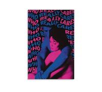 Xunurrus Poster décoratif sur toile « Tv Girl Who Really Cares » - Poster mural moderne pour chambre à coucher - 50 x 75 cm