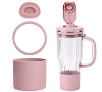 XUNWKONGG Accessoires de mixeur personnel pour Ninja Blendboss DB351PK1BRN, kit étanche avec couvercle de gobelet en silicone, bouchon de déversement et bague d'étanchéité (rose)
