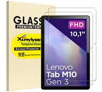 XunyLyee 2 Pièces, Protection Écran Glass pour Lenovo Tab M10 3rd Gen 10.1 Pouces Verre Trempé [235 * 154mm/ 9.25 * 6.06"]