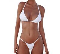 XUNYU Bikini Set Bandage Solid Brazilian Swimwear Two Pieces Swimsuit Padded Thong Bathing Suits